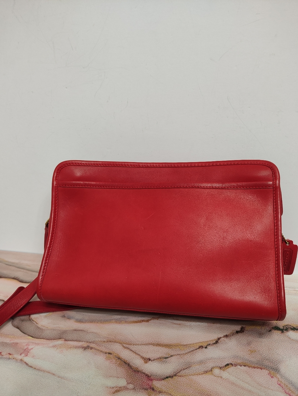 Vintage Coach 9820 Swagger Shoulder Bag Red Made in NYC - Picture 3 of 13